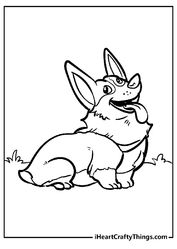 Corgi Coloring Book - 15 pages