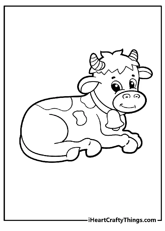 Cow Coloring Book - 15 pages