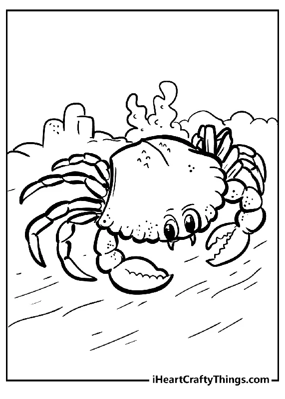 Crab Coloring Book - 15 pages