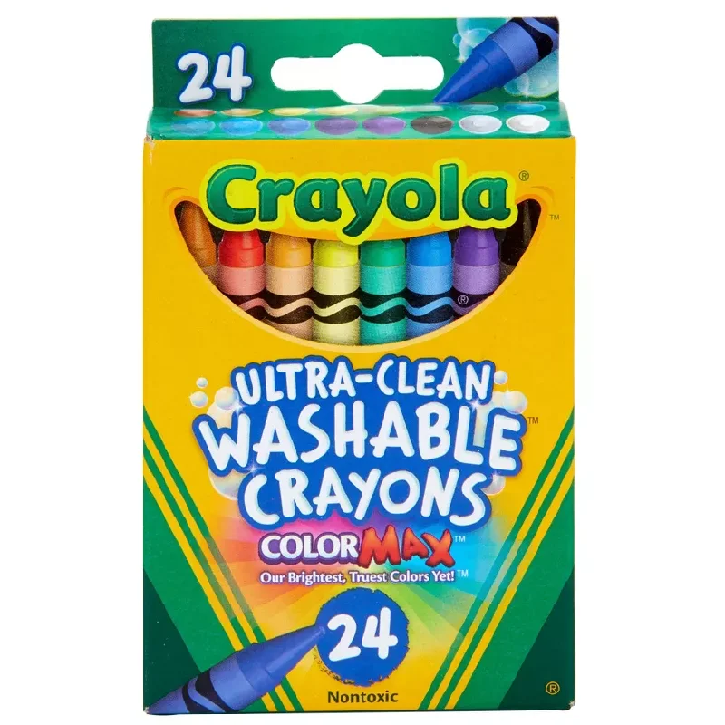 Crayola Ultra Clean Washable Crayons  24 ct