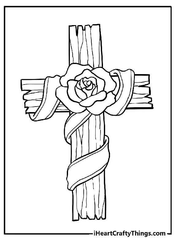 Cross Coloring Book - 15 pages