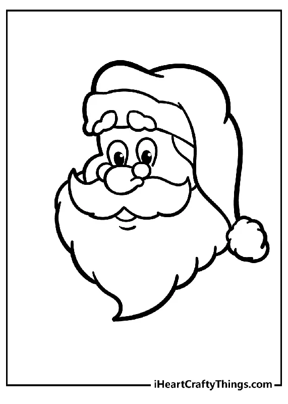 Cute Santa Christmas Coloring Book - 15 pages