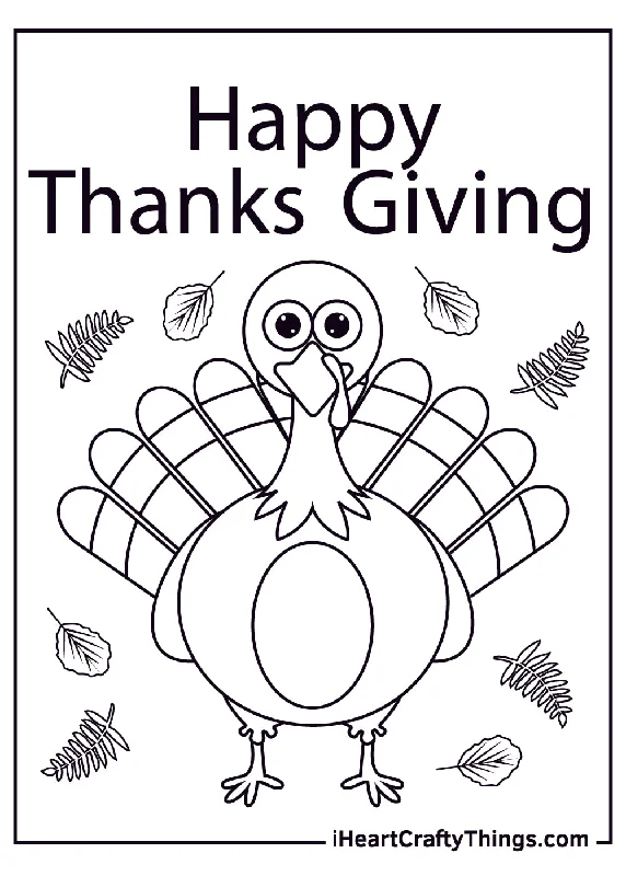 Thanksgiving Turkey Coloring Book - 20 pages