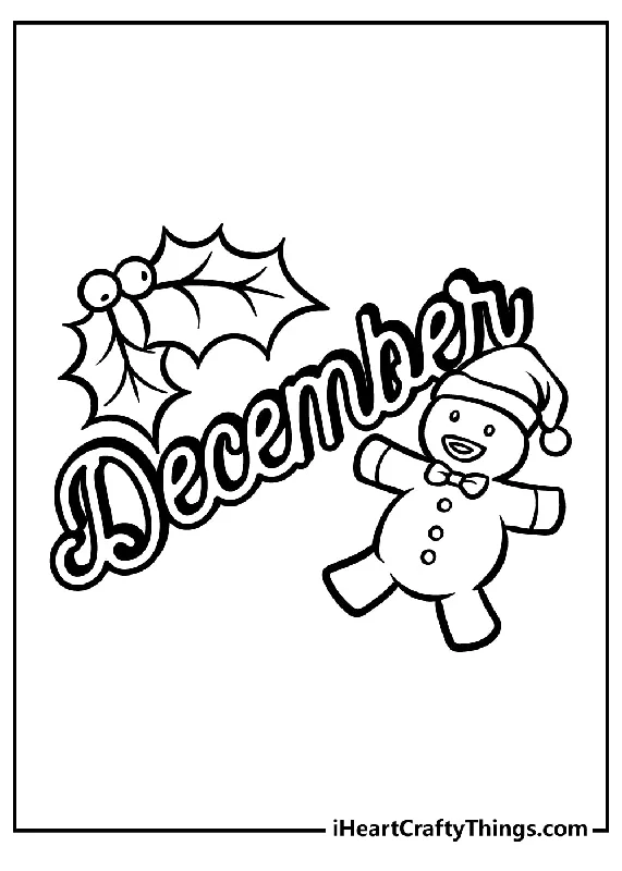 December Coloring Book - 15 pages