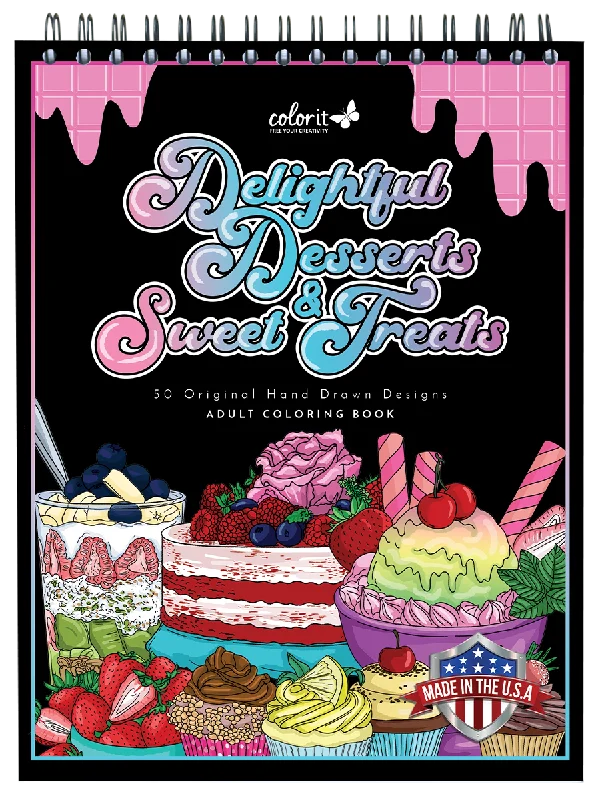 Delightful Desserts and Sweet Treats Coloring Book by Jackielou Pareja and Patrick Bucoy