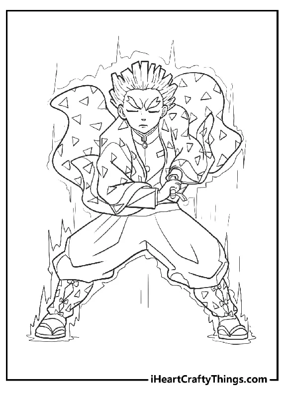 Demon Slayer Coloring Book - 15 pages