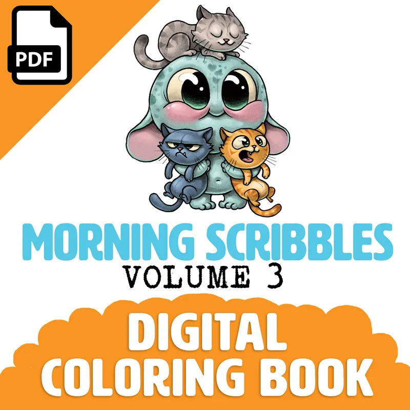 Morning Scribbles Digital Coloring Book, Vol. 3