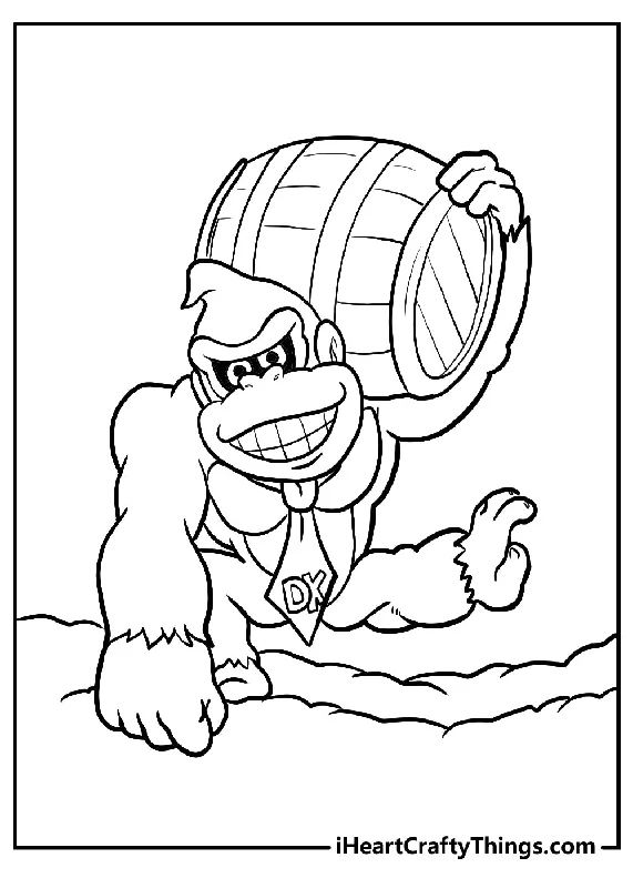 Donkey Kong Coloring Book - 15 pages