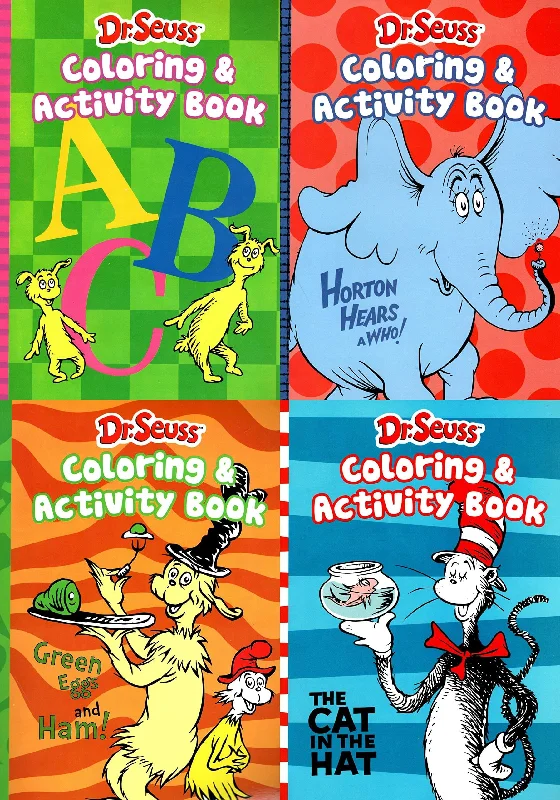 Dr. Seuss 4-In-1 Coloring & Activity Books