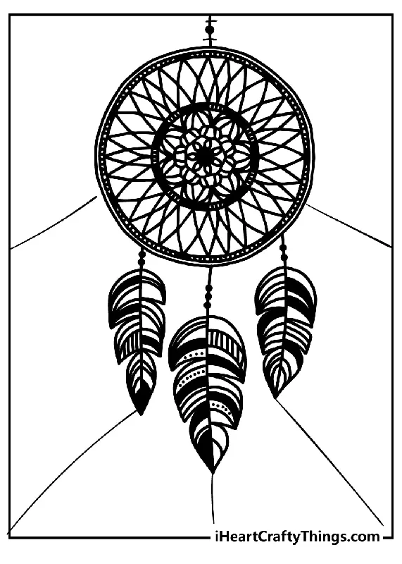 Dream Catcher Coloring Book - 15 pages