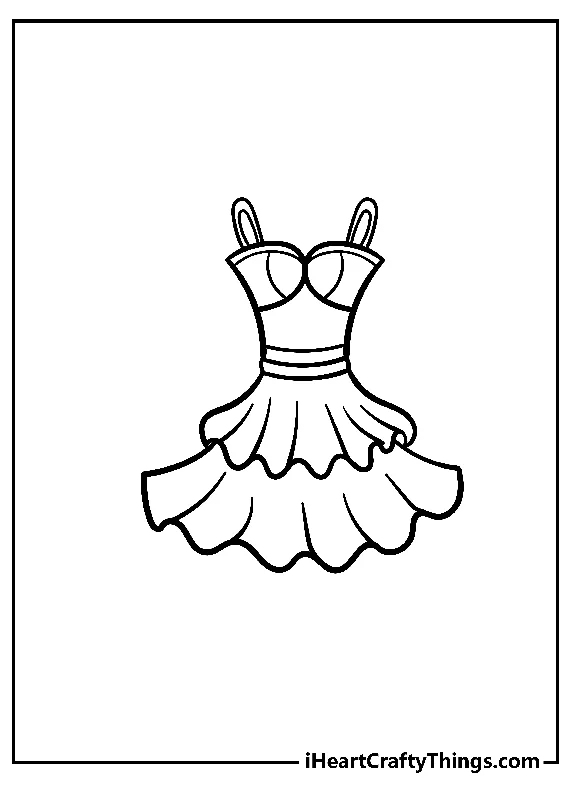 Dress Coloring Book - 30 pages