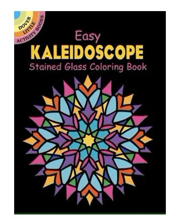 Easy Kaleidoscope Stained Glass Coloring Book