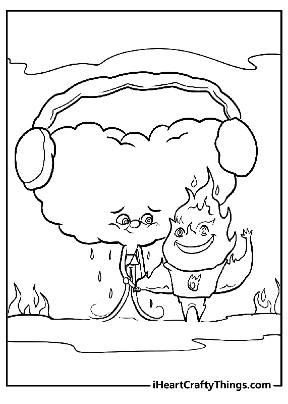 Elemental Coloring Book - 15 pages