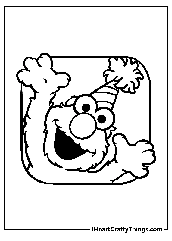 Elmo Coloring Book - 30 pages