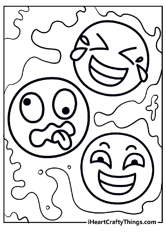 Emoji Coloring Book - 15 pages