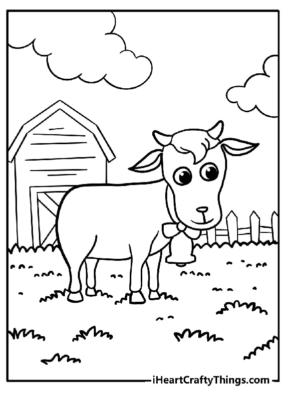 Farm Animal Coloring Book - 15 pages