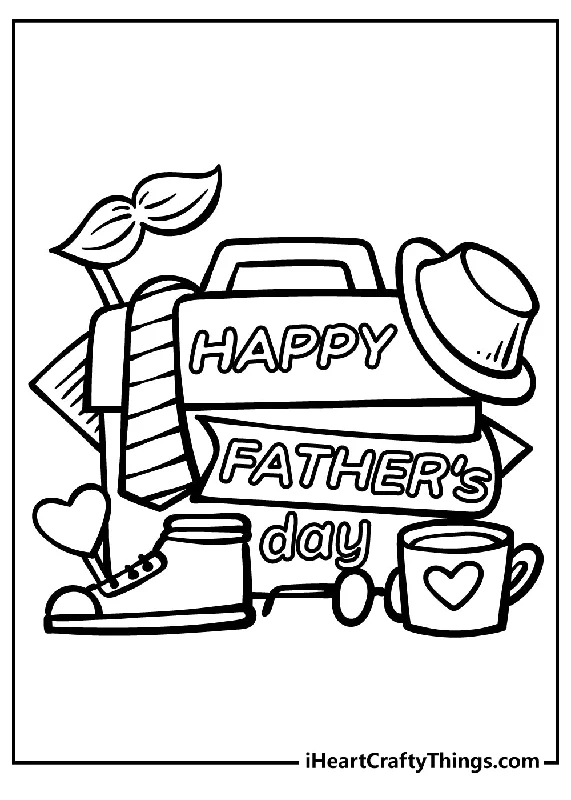 Father’s Day Coloring Book - 20 pages