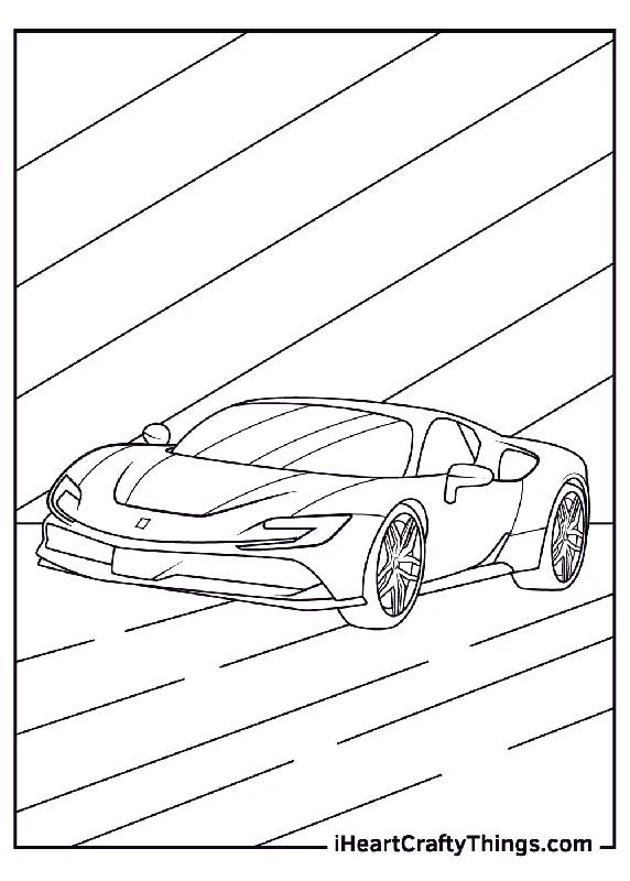 Ferrari Coloring Book - 20 pages