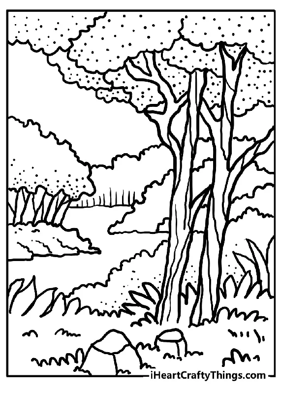 Forest Coloring Book - 15 pages