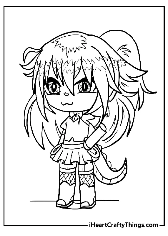 Gacha Life Coloring Book - 15 pages