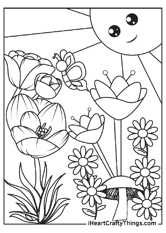 Garden Coloring Book - 15 pages