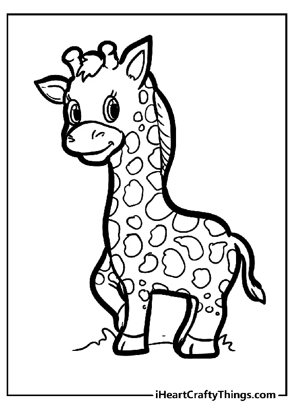 Giraffe Coloring Book - 40 pages