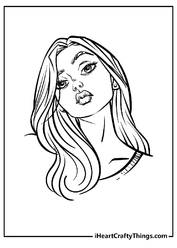 Girly Coloring Book - 15 pages