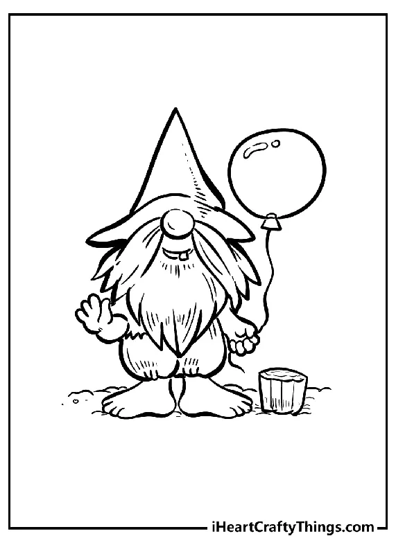 Gnomes Coloring Book - 15 pages