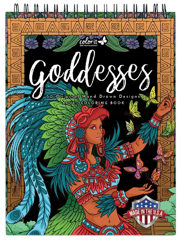 Goddesses Coloring Book for Adults Illustrated by Hasby Mubarok