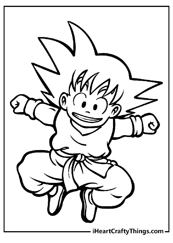 Goku Coloring Book - 30 pages