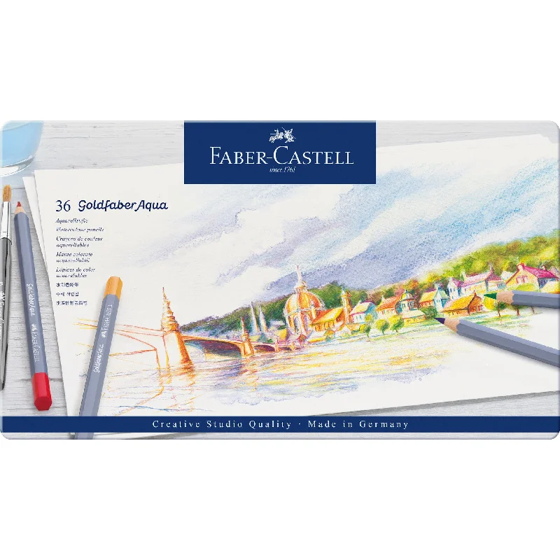 Goldfaber Aqua Watercolor Pencils, Tin of 36 - #114636