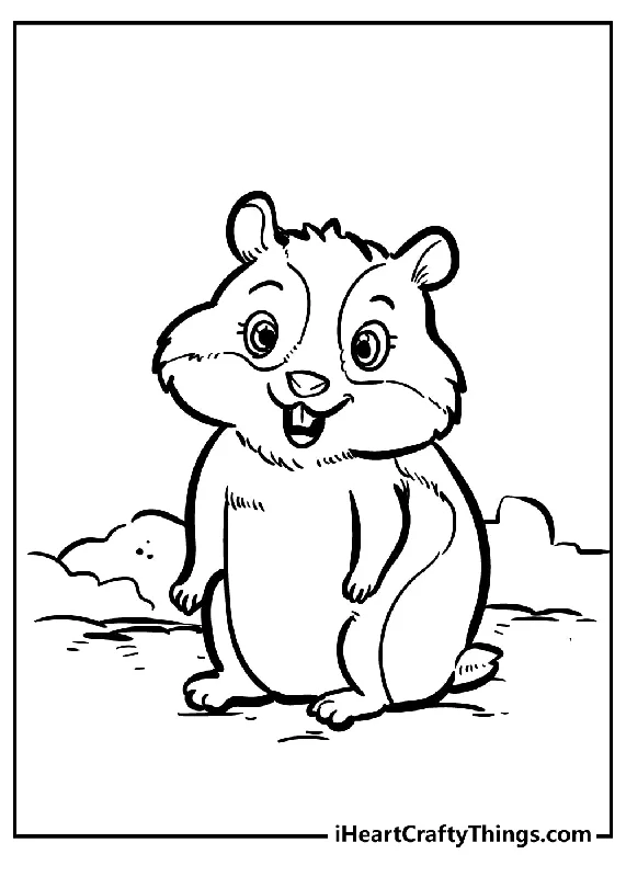 Hamster Coloring Book - 15 pages