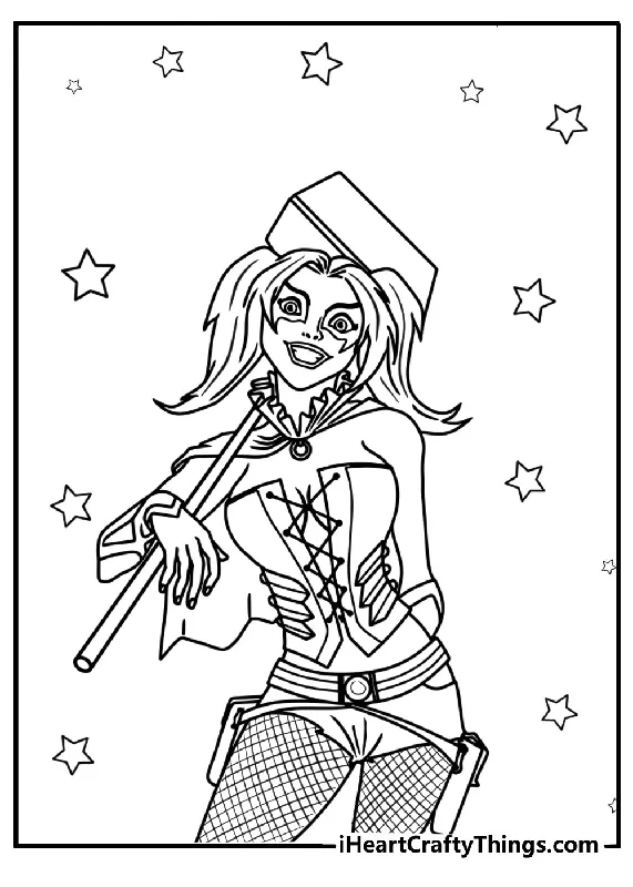 Harley Quinn Coloring Book - 33 pages