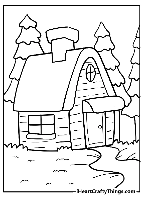 House Coloring Book - 20 pages