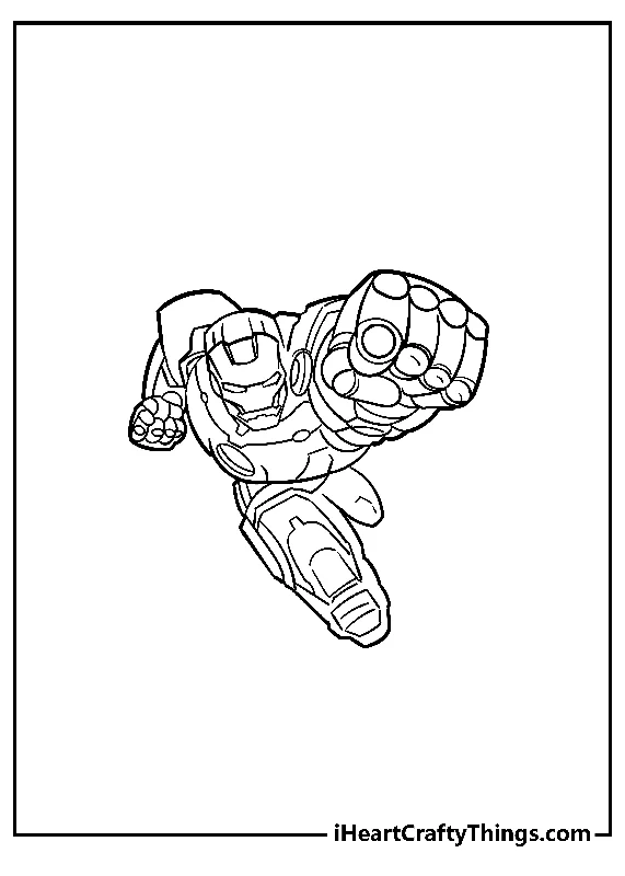 Iron Man Coloring Book - 30 pages