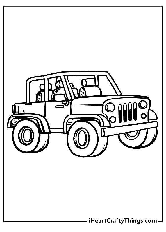 Jeep Coloring Book - 15 pages