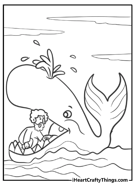 Jonah And The Whale Coloring Book - 29 pages