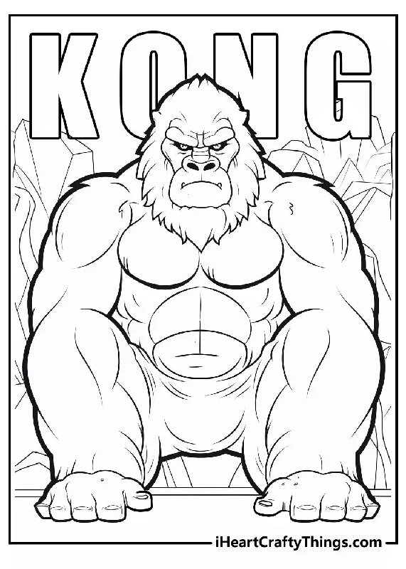 King Kong Coloring Book - 15 pages