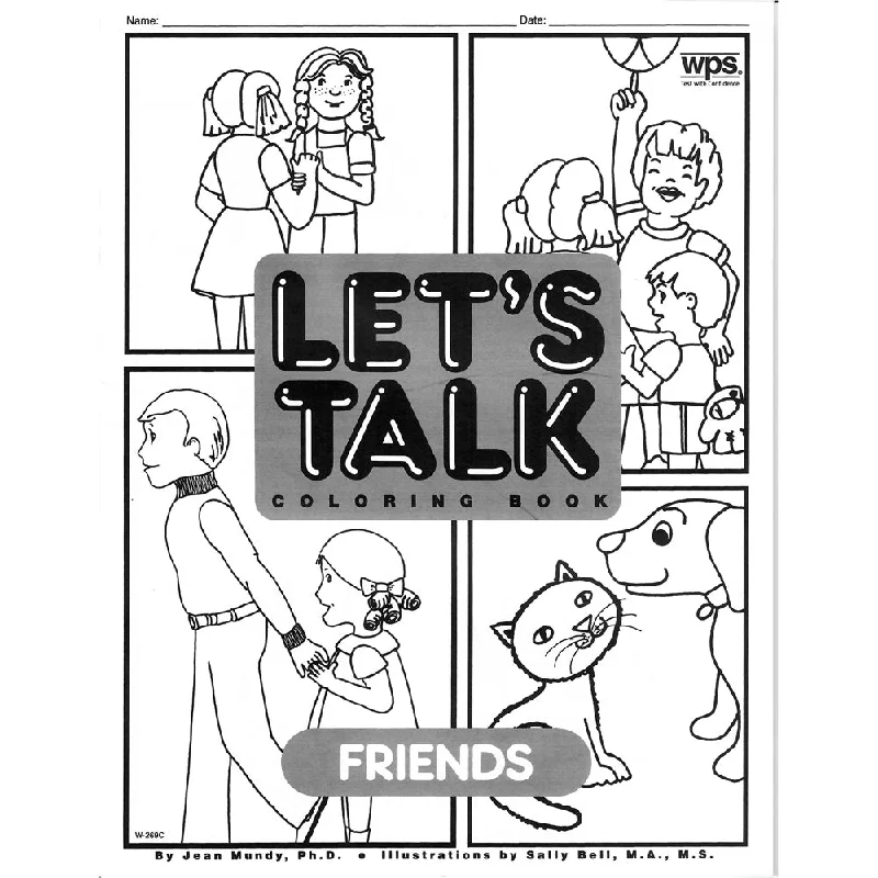 Let's Talk Coloring Book - Friends, set of 6