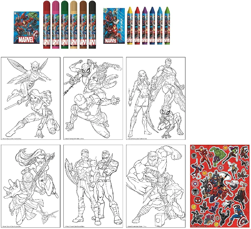 Marvel Activity Egg Craft Kit | Coloring Pages | Stickers | Markers | Crayons