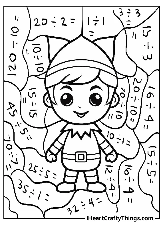 Math Coloring Book - 15 pages