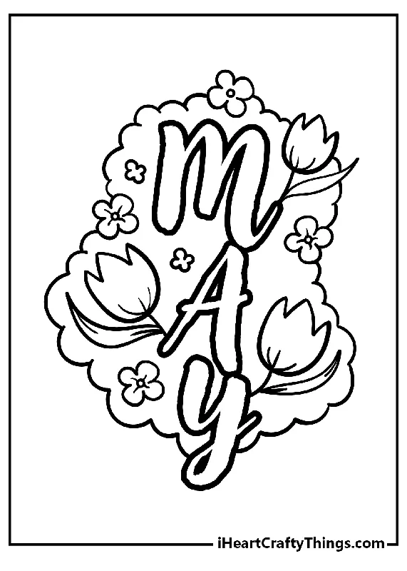 May Coloring Book - 15 pages