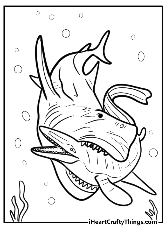 Megalodon Coloring Book - 31 pages