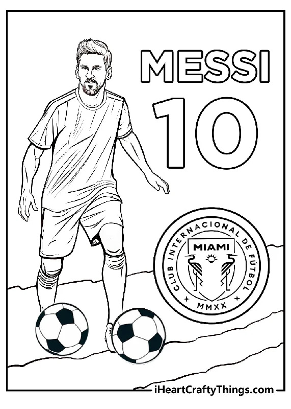 Messi Coloring Book - 15 pages