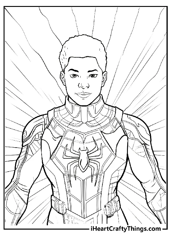 Miles Morales Coloring Book - 15 pages