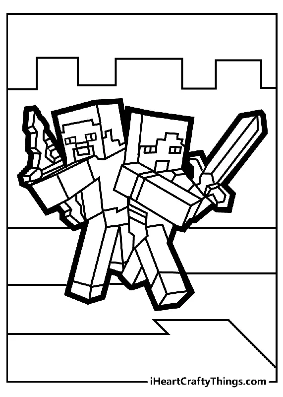 Minecraft Coloring Book - 55 pages