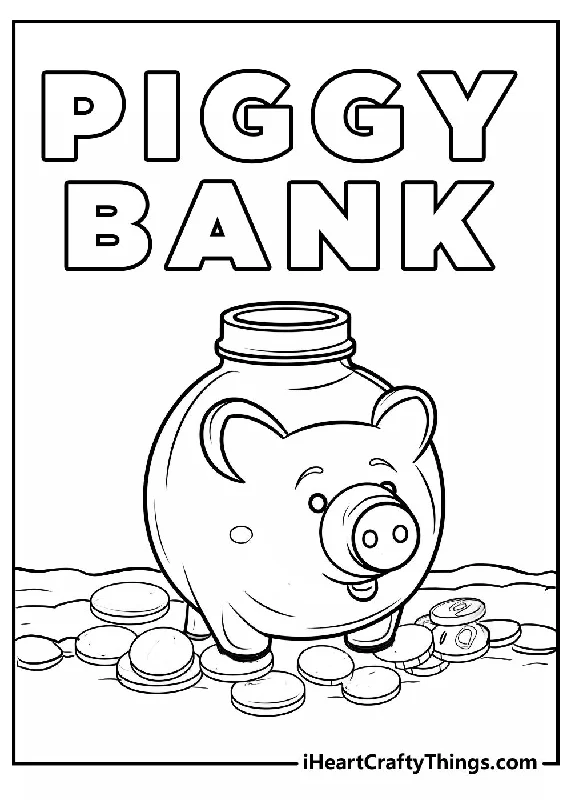 Money Coloring Book - 15 pages