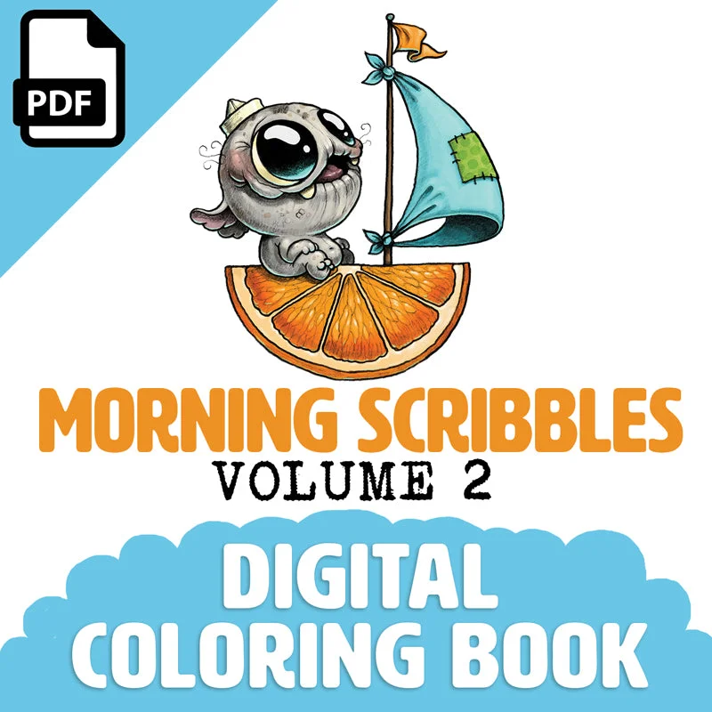 Morning Scribbles Digital Coloring Book, Vol. 2