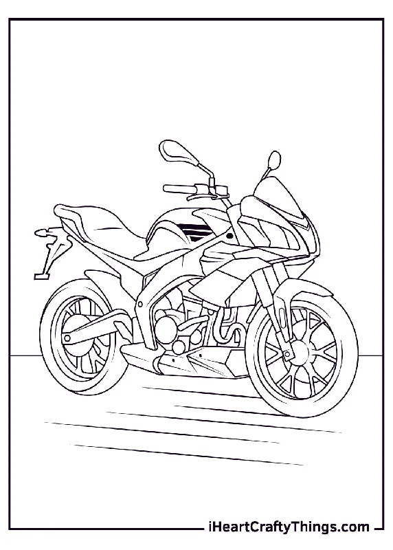 Motorcycle Coloring Book - 15 pages