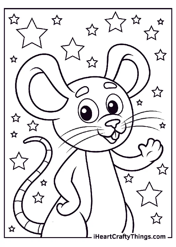 Mouse Coloring Book - 15 pages